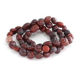 Zeige Details für Breckzien Jaspis Nuggets Crazy  8-12mm Armband Bild von Breckzien Jaspis Nuggets Crazy  8-12mm Armband