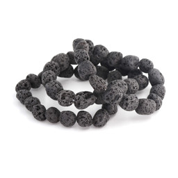Zeige Details für Lava Nuggets  8-12mm Armband Bild von Lava Nuggets  8-12mm Armband