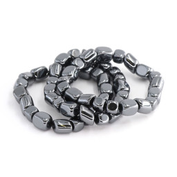Zeige Details für Hämatit Nuggets Crazy  8-12mm Armband Bild von Hämatit Nuggets Crazy  8-12mm Armband