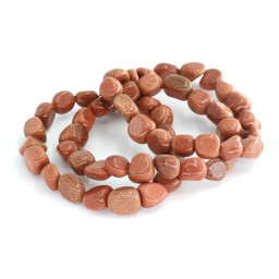Zeige Details für Goldfluss rot Nuggets Crazy  8-12mm Armband Bild von Goldfluss rot Nuggets Crazy  8-12mm Armband