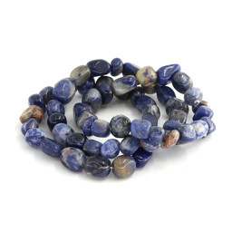 Zeige Details für Sodalith Nuggets  8-12mm Armband Bild von Sodalith Nuggets  8-12mm Armband