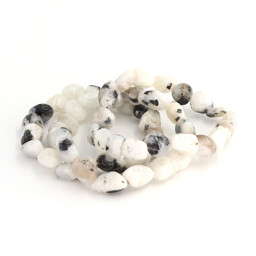 Zeige Details für Mondstein Nuggets Crazy  8-12mm Armband (weiss) Bild von Mondstein Nuggets Crazy  8-12mm Armband (weiss)