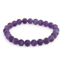 Zeige Details für Amethyst Kugeln  8mm Armband matt (19.5cm) Bild von Amethyst Kugeln  8mm Armband matt (19.5cm)