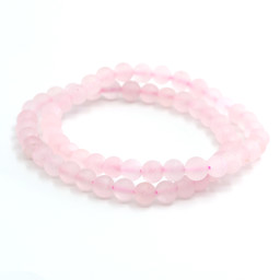Vedere dettagli per Bracciale di quarzo rosa da 6 mm, 19,5 cm (satinato) Immagine di Bracciale di quarzo rosa da 6 mm, 19,5 cm (satinato)