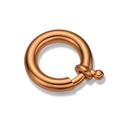 Vedere dettagli per Anello a molla maxi senza barretta, argento 925, oro rosa Immagine di Anello a molla maxi senza barretta, argento 925, oro rosa