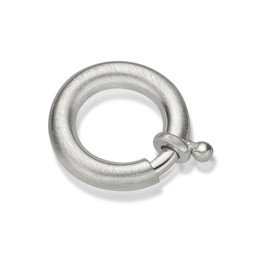 Vedere dettagli per Anello a molla maxi senza barra, argento 925 satinato Immagine di Anello a molla maxi senza barra, argento 925 satinato