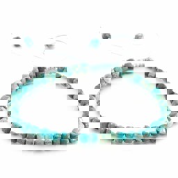 Zeige Details für Türkis natur fac. Würfel  4mm Armband mit Knüpfknoten Bild von Türkis natur fac. Würfel  4mm Armband mit Knüpfknoten