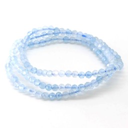 Zeige Details für Aquamarin fac. Kugeln  4mm Armband Bild von Aquamarin fac. Kugeln  4mm Armband
