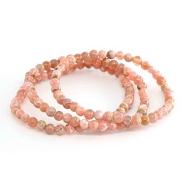 Zeige Details für Rhodochrosit Kugeln  4mm Armband Bild von Rhodochrosit Kugeln  4mm Armband