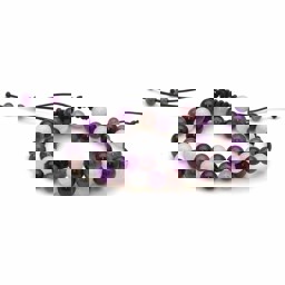 Zeige Details für "Maitri" Amethyst, Obsidian & Rosenquarz Kugeln  8mm Armband Bild von "Maitri" Amethyst, Obsidian & Rosenquarz Kugeln  8mm Armband