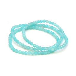 Vedere dettagli per Amazzonite sfaccettata. perline tonde 4mm bracciale  Immagine di Amazzonite sfaccettata. perline tonde 4mm bracciale