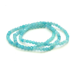 Vedere dettagli per Amazzonite sfaccettata. Perline tonde 4 mm Bracciale Extra Immagine di Amazzonite sfaccettata. Perline tonde 4 mm Bracciale Extra