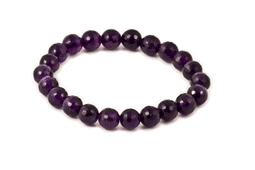 Zeige Details für Amethyst fac. Kugeln  8mm Armband Bild von Amethyst fac. Kugeln  8mm Armband