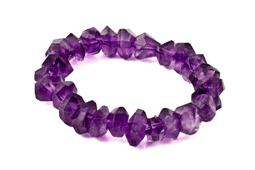 Zeige Details für Amethyst fac. Nuggets 8x12mm Extra Armband Bild von Amethyst fac. Nuggets 8x12mm Extra Armband