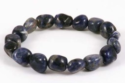 Zeige Details für Sodalith Nuggets Crazy  9-12mm Armband Bild von Sodalith Nuggets Crazy  9-12mm Armband