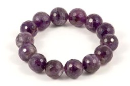 Zeige Details für Amethyst fac. Kugeln 14mm "Quarz" Armband Bild von Amethyst fac. Kugeln 14mm "Quarz" Armband