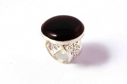 Image de Onyx Ring Cabochon 26mm Silber 925
