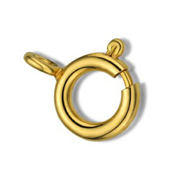 Vedere dettagli per Anello a molla KLEIN con anello a croce, argento 925 placcato oro (PU=20pz) Immagine di Anello a molla KLEIN con anello a croce, argento 925 placcato oro (PU=20pz)