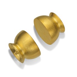 Zeige Details für Magnetverschluss "Bomba" 16x13mm Silber  vergoldet matt Bild von Magnetverschluss "Bomba" 16x13mm Silber  vergoldet matt