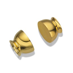 Zeige Details für Magnetverschluss "Bomba" 16x13mm Silber  vergoldet Bild von Magnetverschluss "Bomba" 16x13mm Silber  vergoldet