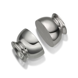 Zeige Details für Magnetverschluss "Bomba" 16x13mm Silber  rhodiniert Bild von Magnetverschluss "Bomba" 16x13mm Silber  rhodiniert