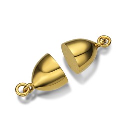 Zeige Details für Magnetverschluss Olive 20x8mm Silber  vergoldet Bild von Magnetverschluss Olive 20x8mm Silber  vergoldet