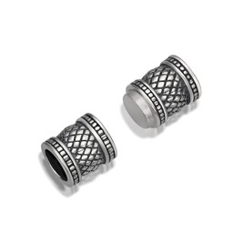 Zeige Details für Magnetverschluss Walze verziert 22x11mm für 8mm Leder (dunkel) Bild von Magnetverschluss Walze verziert 22x11mm für 8mm Leder (dunkel)