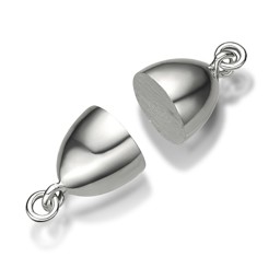 Zeige Details für Magnetverschluss Olive 6x17mm, Silber 925 Bild von Magnetverschluss Olive 6x17mm, Silber 925