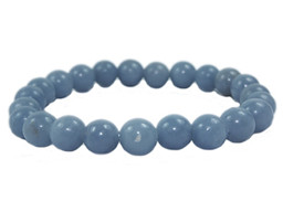 Zeige Details für Angelit Kugeln  8mm Armband Bild von Angelit Kugeln  8mm Armband