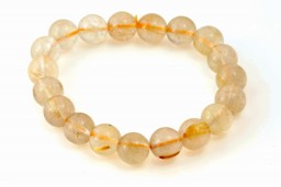 Vedere dettagli per Perline di quarzo rutilato 10-12 mm Bracciale Extra Immagine di Perline di quarzo rutilato 10-12 mm Bracciale Extra