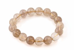 Vedere dettagli per Bracciale con perline di quarzo rutilato 12 mm Immagine di Bracciale con perline di quarzo rutilato 12 mm