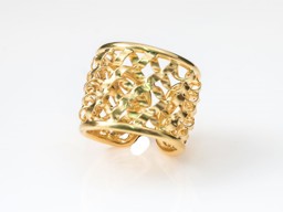 Zeige Details für Ring "Wave", 20mm, 925 Silber vergoldet Bild von Ring "Wave", 20mm, 925 Silber vergoldet