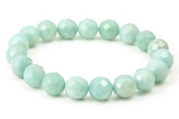 Vedere dettagli per Amazzonite sfaccettata. Perline tonde 10 mm Bracciale Immagine di Amazzonite sfaccettata. Perline tonde 10 mm Bracciale