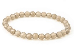 Zeige Details für Achat fac. Kugeln  6mm Armband grau Bild von Achat fac. Kugeln  6mm Armband grau