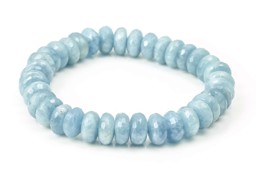 Zeige Details für Aquamarin fac. Button 10mm Armband Bild von Aquamarin fac. Button 10mm Armband