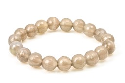 Zeige Details für Achat fac. Kugeln 10mm grau Armband Bild von Achat fac. Kugeln 10mm grau Armband