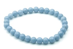 Zeige Details für Angelit Kugeln  6mm Armband Bild von Angelit Kugeln  6mm Armband