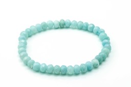 Vedere dettagli per Amazzonite sfaccettata. Bracciale di rondelle 6 mm Immagine di Amazzonite sfaccettata. Bracciale di rondelle 6 mm
