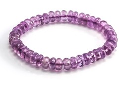 Image de Amethyst fac. Button 8mm Armband 