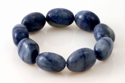 Zeige Details für Blauquarz Nuggets Armband ca. 18-22mm Bild von Blauquarz Nuggets Armband ca. 18-22mm
