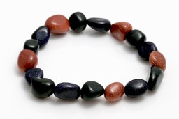 Zeige Details für Goldfluss mix Steine Nuggets Crazy  9-12mm Armband Bild von Goldfluss mix Steine Nuggets Crazy  9-12mm Armband
