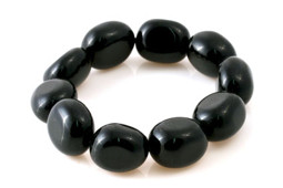 Zeige Details für Obsidian Nuggets 18-22mm Armband Bild von Obsidian Nuggets 18-22mm Armband