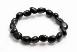 Zeige Details für Obsidian schwarz Nuggets Crazy  9-12mm Armband Bild von Obsidian schwarz Nuggets Crazy  9-12mm Armband