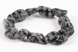 Zeige Details für Schneeflocken Obsidian Nuggets Crazy  9-12mm Armband Bild von Schneeflocken Obsidian Nuggets Crazy  9-12mm Armband