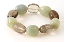 Zeige Details für Rauchquarz & Mondstein Nuggets Armband ca. 18-22mm Bild von Rauchquarz & Mondstein Nuggets Armband ca. 18-22mm