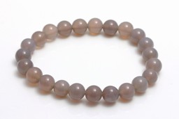 Zeige Details für Achat Kugeln 8mm Armband grau Bild von Achat Kugeln 8mm Armband grau