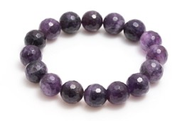 Zeige Details für Amethyst fac. Kugeln 12mm Armband A Bild von Amethyst fac. Kugeln 12mm Armband A