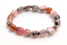 Zeige Details für Rhodochrosit Trommel Armband  Bild von Rhodochrosit Trommel Armband