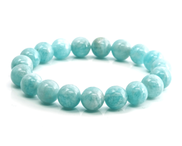 Vedere dettagli per Perline tonde di amazzonite 10 mm extra bracciale Immagine di Perline tonde di amazzonite 10 mm extra bracciale