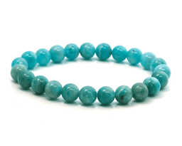 Vedere dettagli per Perline tonde di amazzonite 8 mm per bracciale extra (Perù) Immagine di Perline tonde di amazzonite 8 mm per bracciale extra (Perù)